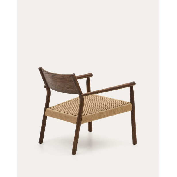 Butaca Yalia, roble nogal / cuerda papel FSC - Kave Home; S0900045CP46 Butaca Yalia, roble nogal / cuerda papel FSC - Kave Home; S0900045CP46