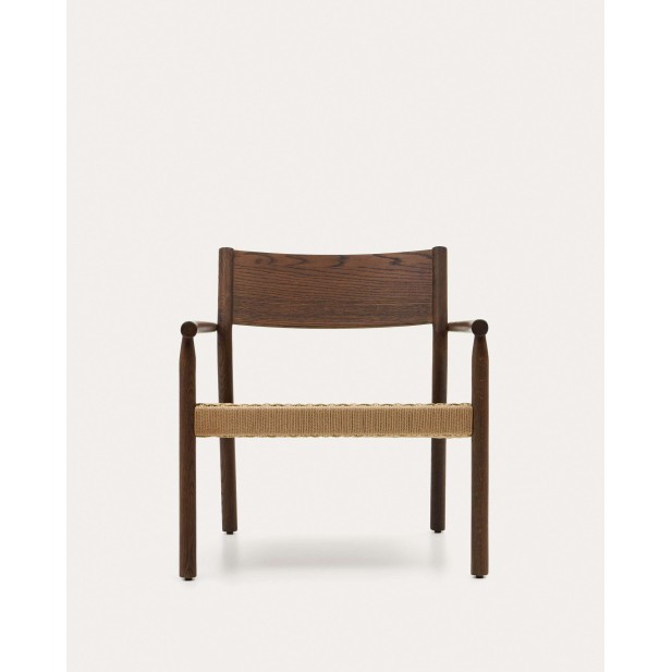 Butaca Yalia, roble nogal / cuerda papel FSC - Kave Home; S0900045CP46 Butaca Yalia, roble nogal / cuerda papel FSC - Kave Home; S0900045CP46