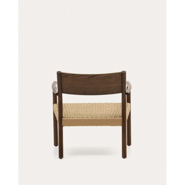 Butaca Yalia, roble nogal / cuerda papel FSC - Kave Home; S0900045CP46 Butaca Yalia, roble nogal / cuerda papel FSC - Kave Home; S0900045CP46