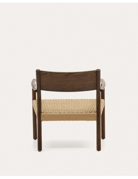 Butaca Yalia, roble nogal / cuerda papel FSC - Kave Home; S0900045CP46