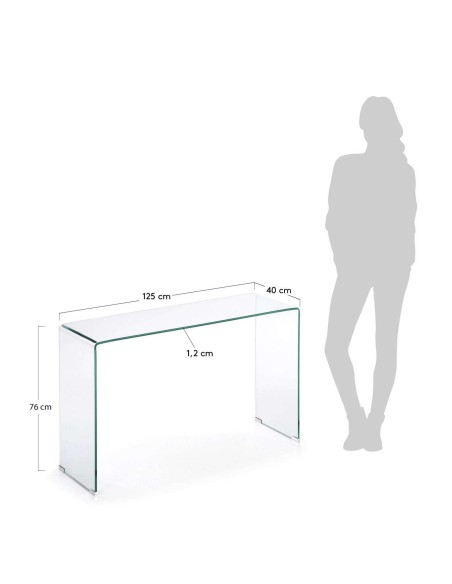 Consola Burano de cristal 125 x 78 cm - Kave Home; J001C07