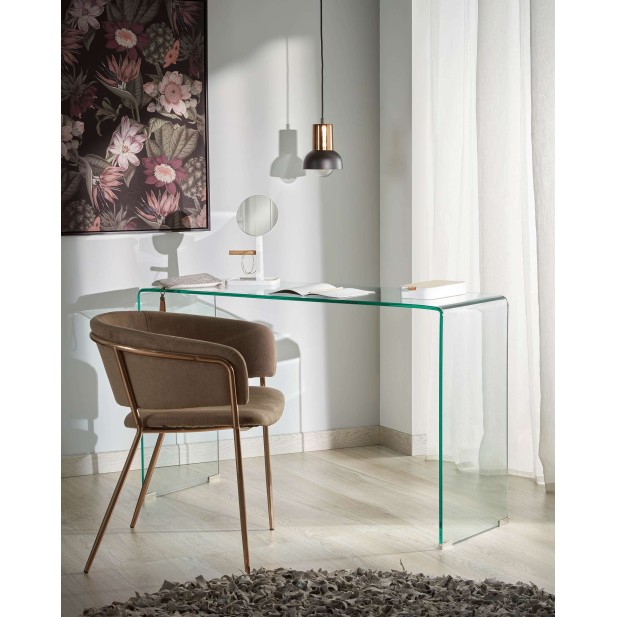 Consola Burano de cristal 125 x 78 cm - Kave Home; J001C07 Consola Burano de cristal 125 x 78 cm - Kave Home; J001C07
