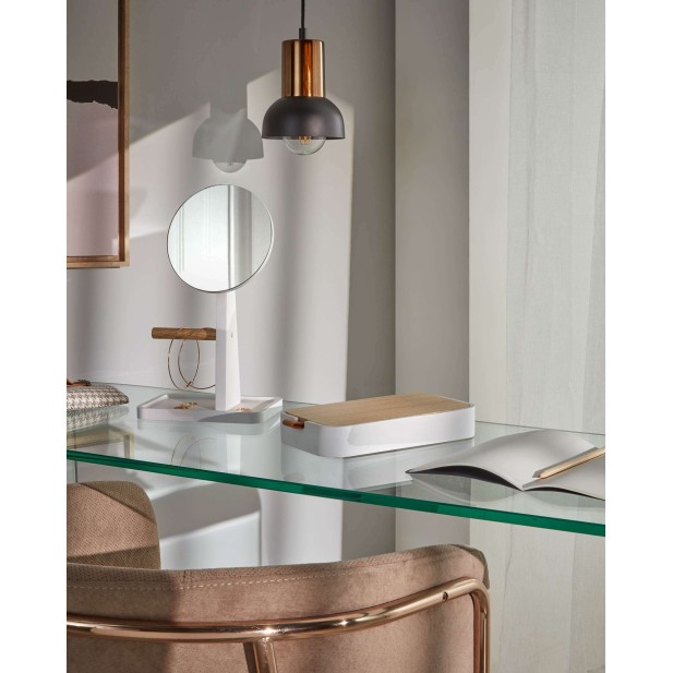 Consola Burano de cristal 125 x 78 cm - Kave Home; J001C07 Consola Burano de cristal 125 x 78 cm - Kave Home; J001C07