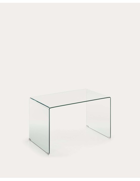 Escritorio Burano de cristal 125 x 70 cm - Kave Home; C535C07