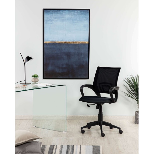 Escritorio Burano de cristal 125 x 70 cm - Kave Home; C535C07 Escritorio Burano de cristal 125 x 70 cm - Kave Home; C535C07