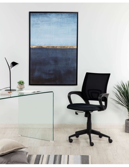 Escritorio Burano de cristal 125 x 70 cm - Kave Home; C535C07