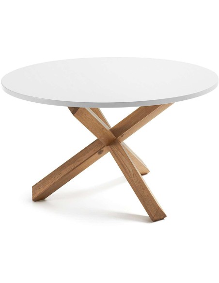 Mesa LOTUS Ø120 cm, de comedor, blanca - Kave Home, Vackart