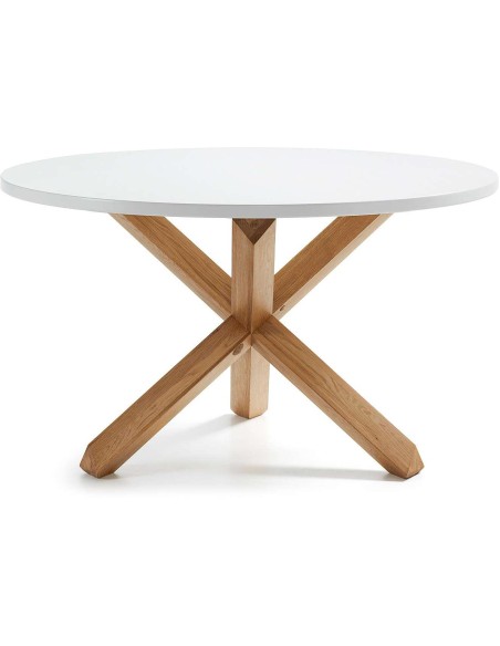 Mesa LOTUS Ø120 cm, de comedor, blanca - Kave Home, Vackart