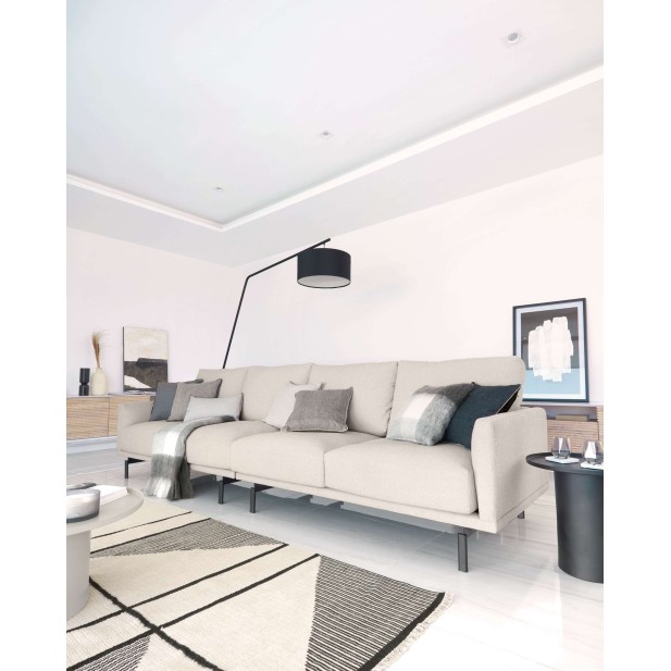 Lámpara de pie Ciana, metal, pantalla algodón - Kave Home; AA8917R01 Lámpara de pie Ciana, metal, pantalla algodón - Kave Home; AA8917R01