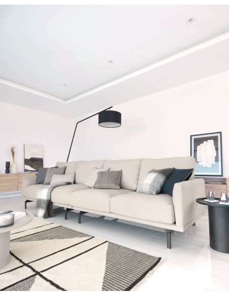 Lámpara de pie Ciana, metal, pantalla algodón - Kave Home; AA8917R01