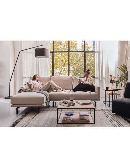 Lámpara de pie Ciana, metal, pantalla algodón - Kave Home; AA8917R01