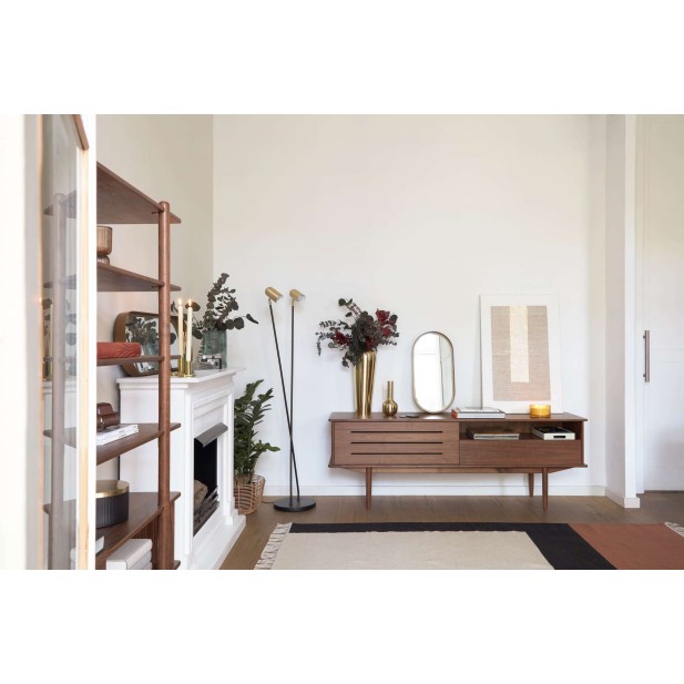 Lámpara de pie Clemence, metal negro / dorado - Kave Home; AA8931R53 Lámpara de pie Clemence, metal negro / dorado - Kave Home; AA8931R53