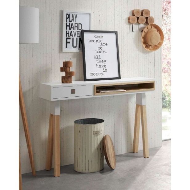 Lámpara de pie Iguazu de madera... Lámpara de pie Iguazu de madera...