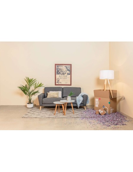 Lámpara de pie Iguazu de madera maciza de pino - Kave Home