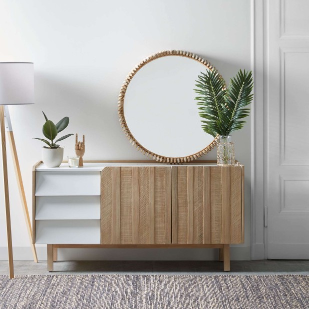 Lámpara de pie Iguazu de madera... Lámpara de pie Iguazu de madera...