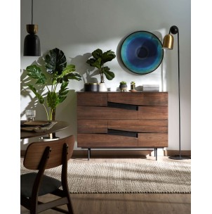 Lámpara de pie Natsumi de metal y madera - Kave Home; AA5839R53 2