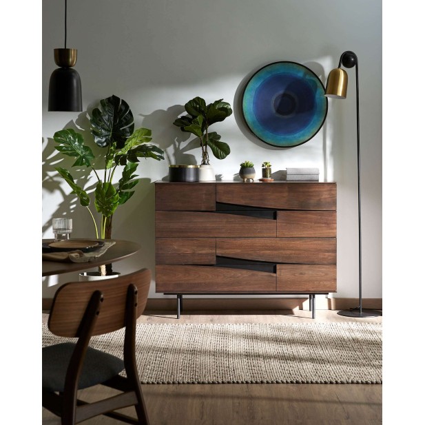 Lámpara de pie Natsumi de metal y madera - Kave Home; AA5839R53