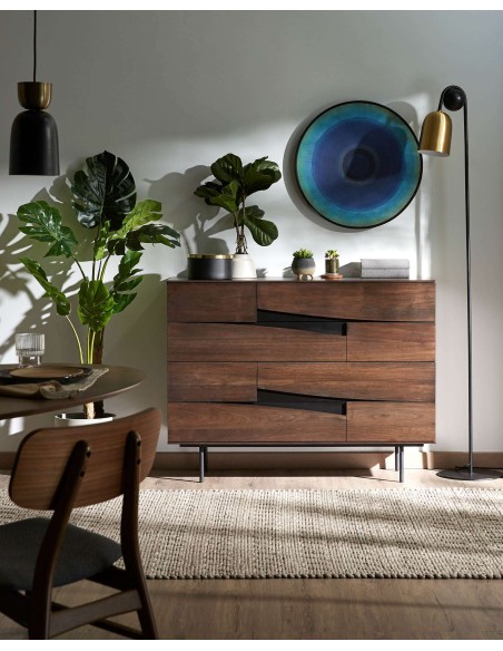 Lámpara de pie Natsumi de metal y madera - Kave Home; AA5839R53