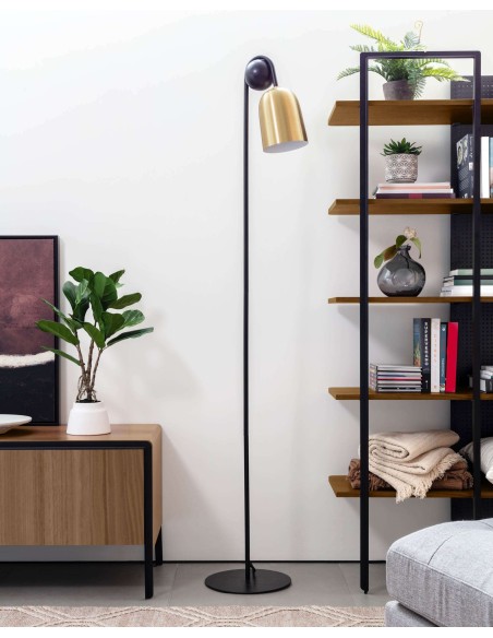 Lámpara de pie Natsumi de metal y madera - Kave Home; AA5839R53