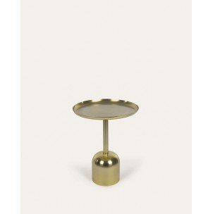 Mesa auxiliar redonda Adaluz de metal dorado Ø 37 cm - Kave Home; LH0161R83 - Vackart, productos de diseño