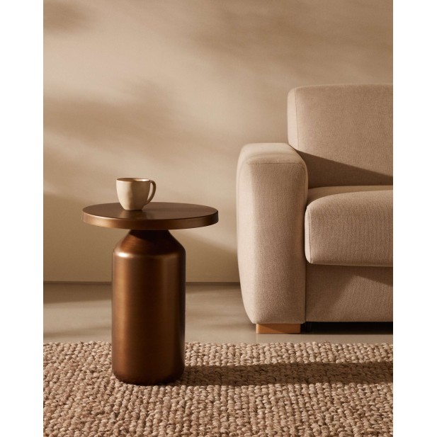 Mesa auxiliar redonda Malya, cobre Ø40,5 cm - Kave Home; T0500024RR53