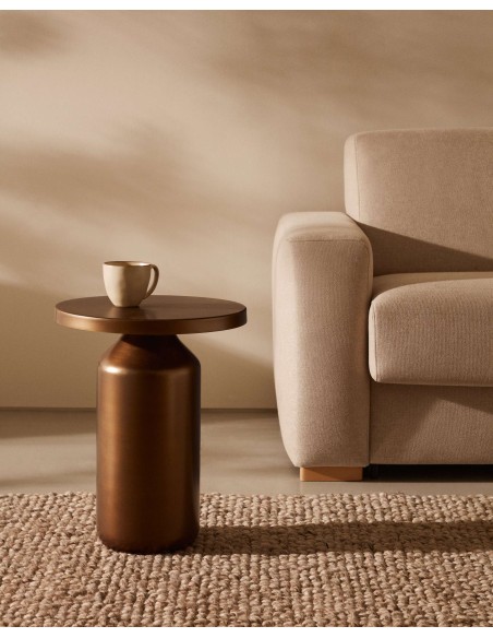 Mesa auxiliar redonda Malya, cobre Ø40,5 cm - Kave Home; T0500024RR53