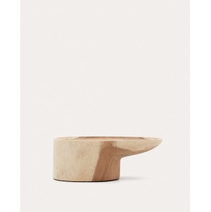Mesa de centro con pie Mosi de madera maciza de mungur Ø 90 x 50 cm - Kave Home; T0600026MM46 - Vackart, productos de diseño