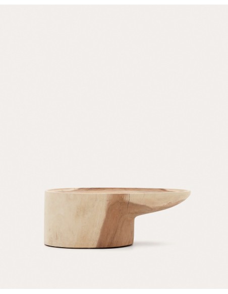 Mesa centro con pie Mosi, madera Ø90 x 50 cm - Kave Home; T0600026MM46