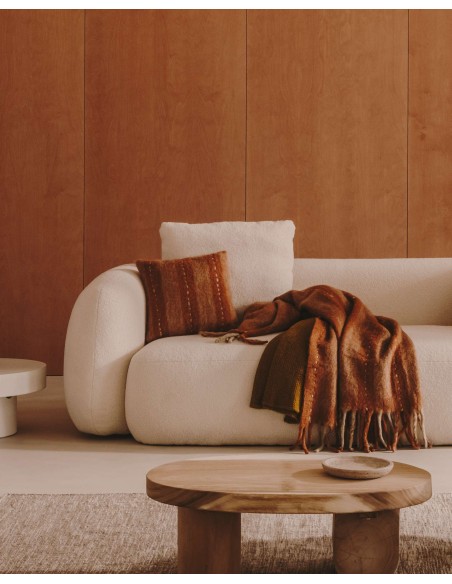 Mesa de centro Mosi, madera mungur Ø90x60 cm - Kave Home; T0600025MM46