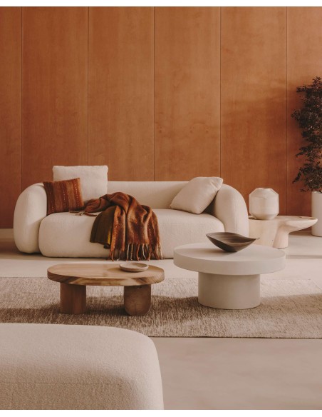 Mesa de centro Mosi, madera mungur Ø90x60 cm - Kave Home; T0600025MM46