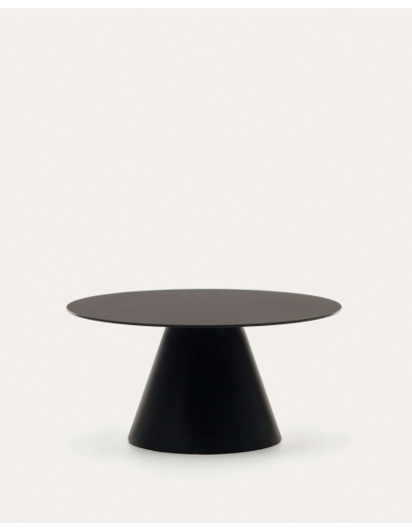 Mesa de centro Wilshire  negro mate Ø 80 cm - Kave Home; T0600003