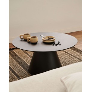 Mesa de centro Wilshire  negro mate Ø 80 cm - Kave Home; T0600003 2
