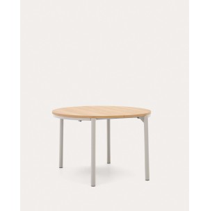 Mesa exten Montuiri, roble / acero Ø120(200) cm Kave Home T0300021MM40 2