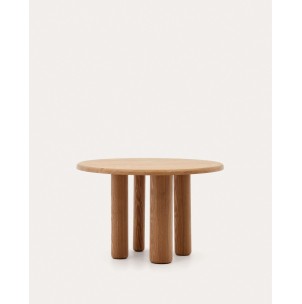 Mesa redonda Mailen en chapa de fresno con acabado natural Ø 120 cm - Kave Home; T0300022MM46 - Vackart, productos de diseño