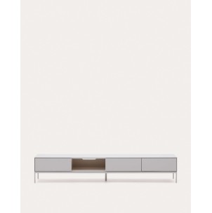 Mueble de TV Vedrana 3 cajones DM lacado blanco 195 x 35 cm - Kave Home; M1000021LL05 - Vackart, productos de diseño