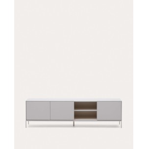 Mueble de TV Vedrana 3 puertas DM lacado blanco 195 x 55 cm - Kave Home; M1000023LL05 - Vackart, productos de diseño