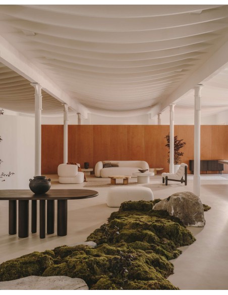 Reposapiés Martina de borreguito crudo 123 x 85 cm - Kave Home