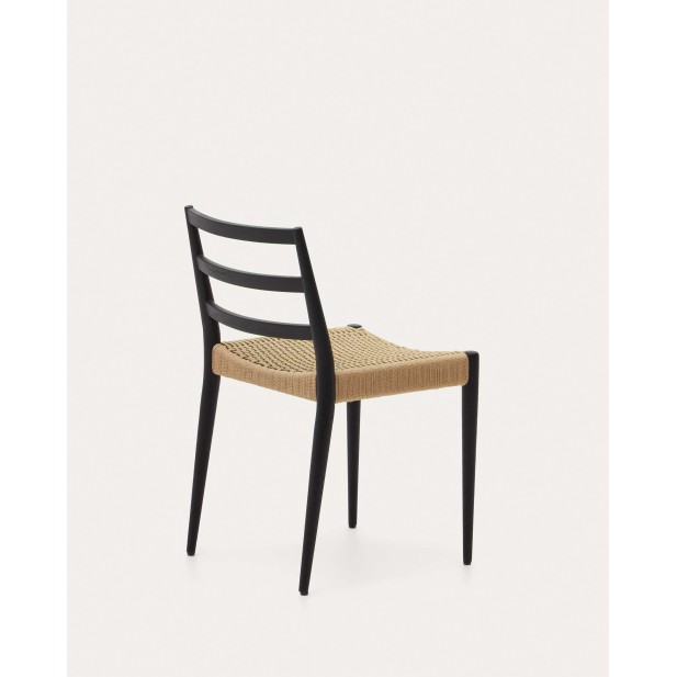 Silla Analy, roble negro, cuerda FSC 100% - Kave Home; C0100127CP46