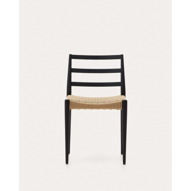 Silla Analy, roble negro, cuerda FSC 100% - Kave Home; C0100127CP46