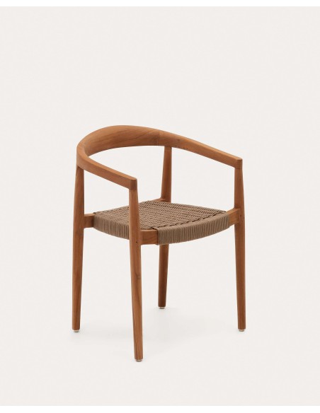 Silla exterior Ydalia, madera teca natural - Kave Home; J0600075JJ12