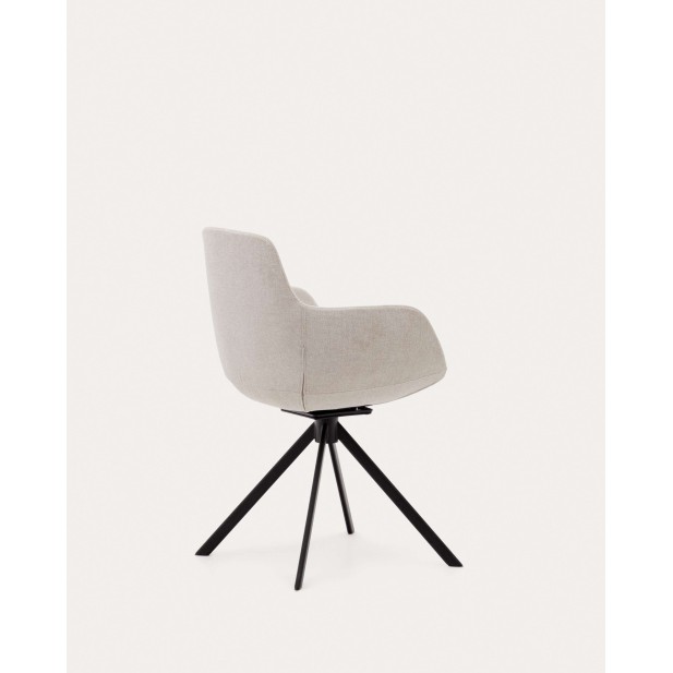 Silla giratoria Tissiana, chenilla beige - Kave Home; C0200007BF12 Silla giratoria Tissiana, chenilla beige - Kave Home; C0200007BF12