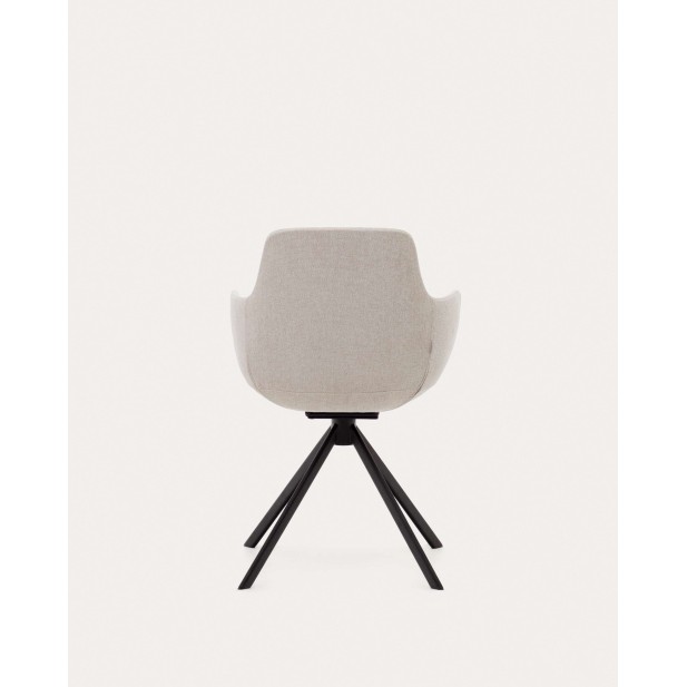 Silla giratoria Tissiana, chenilla beige - Kave Home; C0200007BF12 Silla giratoria Tissiana, chenilla beige - Kave Home; C0200007BF12