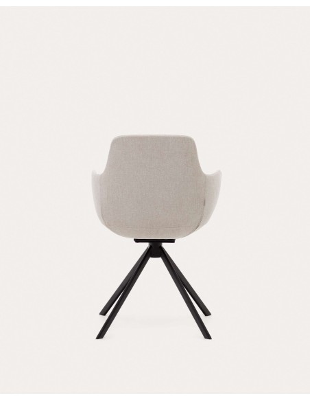 Silla giratoria Tissiana, chenilla beige - Kave Home; C0200007BF12