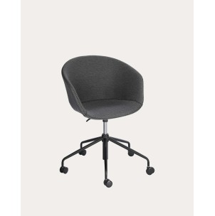 Silla de escritorio Yvette gris oscuro - Kave Home; CC5171VD15 - Vackart, productos de diseño