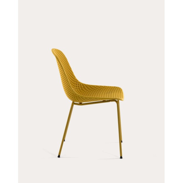 Silla exterior Quinby amarillo - Kave Home; CC1222S31 Silla exterior Quinby amarillo - Kave Home; CC1222S31