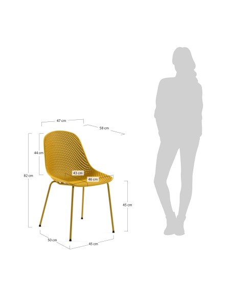 Silla exterior Quinby amarillo - Kave Home; CC1222S31