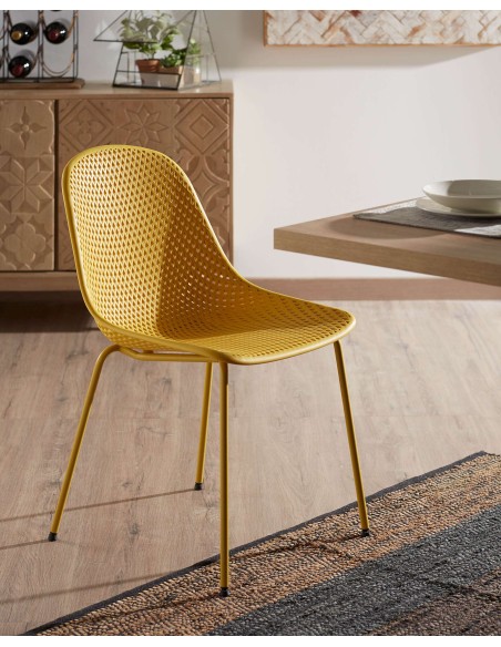 Silla exterior Quinby amarillo - Kave Home; CC1222S31