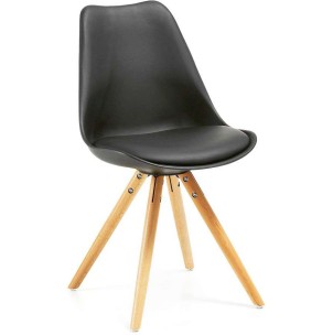 Silla Ralf Pata Madera Negro - Kave Home, Vackart - Sillas de diseño ,sillas de estilo y calidad,sillas de diseño clásico y moderno,sillas vintage,sillas