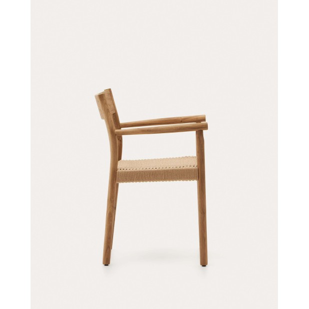 Silla Yalia, madera roble acabado natural, asiento cuerda FSC 100% - Kave Home; C0100122CP46 Silla Yalia, madera roble acabado natural, asiento cuerda FSC 100% - Kave Home; C0100122CP46