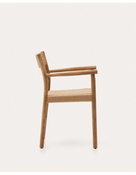 Silla Yalia, madera roble acabado natural, asiento cuerda FSC 100% - Kave Home; C0100122CP46